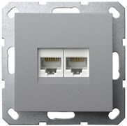 Jasmart G Алюминий Розетка RJ45 двойная G6106S