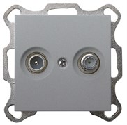 Jasmart G Алюминий Розетка TV+FM оконечная G6204S