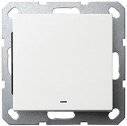 Jasmart G Белый глянцевый Выключатель 1-кл проходной с подсветкой 10A 250V~ G3012NW