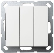 Jasmart G Белый глянцевый Выключатель 3-кл 10A 250V~ G3031W