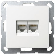Jasmart G Белый глянцевый Розетка RJ45 двойная G6106W