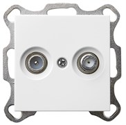 Jasmart G Белый глянцевый Розетка TV+FM оконечная G6204W