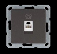 Jasmart Телефонная розетка RJ11 с накладкой, цвет Мокко G6101Z