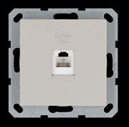 Jasmart Телефонная розетка RJ11 с накладкой, цвет Тауп G6101T