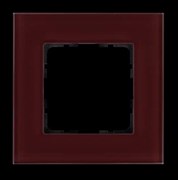 Jasmart Рамка 1-постовая, стекло цвет Гранатовый G1001GH