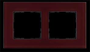 Jasmart Рамка 2-постовая, стекло цвет Гранатовый G1002GH