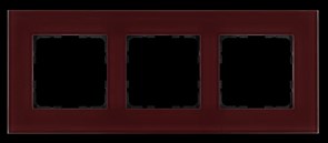 Jasmart Рамка 3-постовая, стекло цвет Гранатовый G1003GH