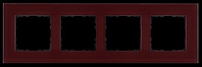 Jasmart Рамка 4-постовая, стекло цвет Гранатовый G1004GH