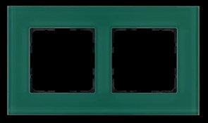 Jasmart Рамка 2-постовая, стекло цвет Лазурный G1002GJ