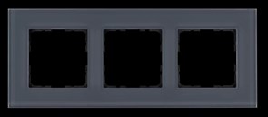 Jasmart Рамка 3-постовая, стекло  цвет Маренго G1003GC