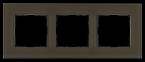 Jasmart Рамка 3-постовая, стекло цвет Каперсовый G1003GT