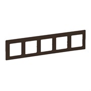 Legrand Valena Life Black рамка антрацит 5-постовая универсальная 754255
