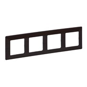 Legrand Valena Life тёмное дерево рамка 4-ая 754174