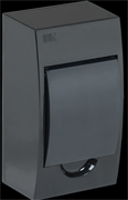 IEK KREPTA 3 Корпус пластиковый ЩРН-П-4  IP41 черный откр.монтаж MKP12-N-04-41-K02