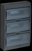 IEK KREPTA 3 Корпус пластиковый ЩРН-П-36 IP41 черный откр.монтаж MKP12-N-36-41-K02