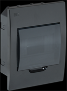 IEK KREPTA 3 Корпус пластиковый ЩРВ-П-6 IP41 черный скрыт.монтаж MKP12-V-06-41-K02
