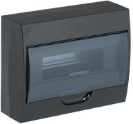 IEK KREPTA 3 Корпус пластиковый ЩРН-П-12 IP41 черный откр.монтаж MKP12-N-12-41-K02