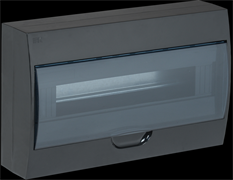 IEK KREPTA 3 Корпус пластиковый ЩРН-П-18 IP41 черный откр.монтаж MKP12-N-18-41-K02