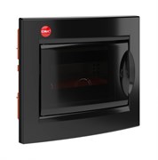 DKC Щиток встраиваемый 8 мод.,IP 41 ,черный 82508
