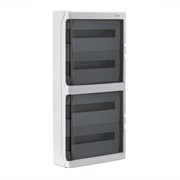 DKC Щиток настенный с дверцей 72 мод.,IP65, серый, с клеммным блоком 63А RB72W6TGD