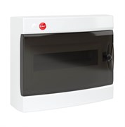 DKC Щиток настен.с двер.12мод.,IP41,бел.,с клем.блок.1х87512 и замком 84912