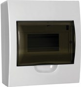 IEK GENERICA Корпус пластиковый ЩРН-П-8 черн. прозр. дверь IP41 MKP12-N-08-41-G
