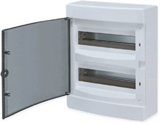 EKF Щит распределительный навесной "Unix" прозрачная дверь 2х12 модулей IP40 EKF PROxima ux-2x12-n