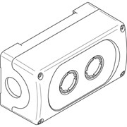 ABB MEP-2-0 Корпус кнопочного поста на 2 элемента пластиковый 1SFA611812R1000