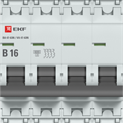 EKF Автоматический выключатель 4P 16А (B) 6кА ВА 47-63N PROxima M636416B
