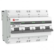 EKF PROxima ВА 47-100M Автоматический выключатель  (D) 4P 80А  10kA с электромагнитным расцепителем mcb47100m-4-80D-pro