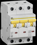 IEK KARAT Выключатель автоматический ВА47-60M 3Р 16А 6кА D MVA31-3-016-D