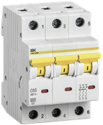 IEK KARAT Автоматический выключатель ВА47-60M 4Р 3А 6кА С MVA31-4-003-C
