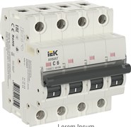 IEK ARMAT Автоматический выключатель M10N 4P C 6А AR-M10N-4-C006