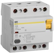 IEK KARAT Выключатель дифференциальный ВД1-63S 4Р 50А 100мА MDV12-4-050-100