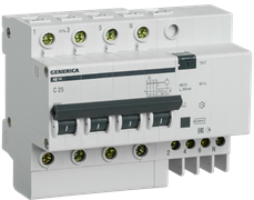IEK GENERICA Диф. автомат АД14 4Р 25А 300мА MAD15-4-025-C-300