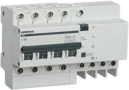 IEK GENERICA Диф. автомат АД14 4Р 40А 300мА MAD15-4-040-C-300