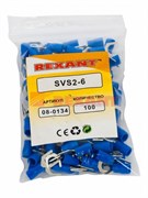 Наконечник вилочный изолированный 6.5мм 1.5-2.5мм² (НВи 2.5-6 / НВи 2-6) синий Rexant 08-0134