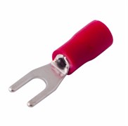 Наконечник вилочный изолированный 3.2мм 0.5-1.5мм² (НВи 1.5-3 / НВи 1,25-3) красный Rexant 08-0111