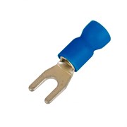 DKC Наконечник вилочный с изолир.фланцем ПВХ, двойная гильза, 1,5-2,5 кв.мм М6 (д.6,4 мм) (НВИ) 2B16P-DS-PVC