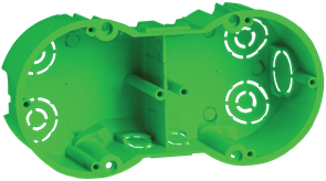 IEK Коробка КМ40023 установочная 2 места d141х70x45 для полых стен (с саморезами и мет. лапка) UKG20-141-070-045-M