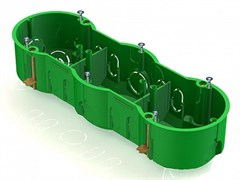 CHINT Коробка установочная 3-местная,212х70х45мм для скрытого монтажа в полых стенах (с саморезами, с мета 8810011