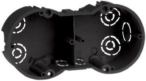 IEK Коробка КМ40007 установочная 2х местная для твердых стен 141x70x45 (с саморезами) UKT20-141-070-045