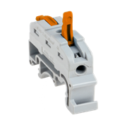 EKF PROxima Строительно-монтажная клемма СМК 222-421 на DIN-рейку проходная 1 полюс 0,08-4мм2 (25шт.) plc-smk-421-din