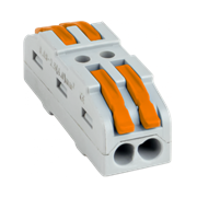 EKF PROxima Строительно-монтажная клемма СМК 222-422 проходная 2 полюса 0,08-4мм2 (25шт.) plc-smk-422