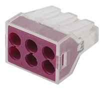 ЭРА NO-222-28 Клемма СМК, серия 106, 6 отверстий, 1.0-2.5мм2 (упак. 4 шт.) Б0033401