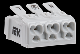 IEK Клемма пружинная соединительная КСП3-L+N+PE UKZ-B06-3P-F0-E0-10
