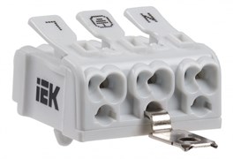 IEK Клемма пружинная соединительная КСПнз3-L+N+PE UKZ-B06-3P-F1-E1-10