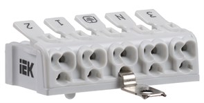 IEK  Клемма пружинная соединительная КСПнз5-3L+N+PE UKZ-B06-5P-F1-E1-10