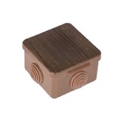 EKF PROxima Коробка распаячная КМР-030-036 пылевлагозащитная, 4 мембранных ввода (65х65х50) тёмное дерево plc-kmr2-030-036-t