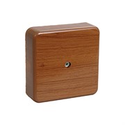 IEK Коробка КМ41216-05 распаячная для о/п 79х79х29 мм дуб (6 клемм 6мм2) UKO10-075-075-028-K24